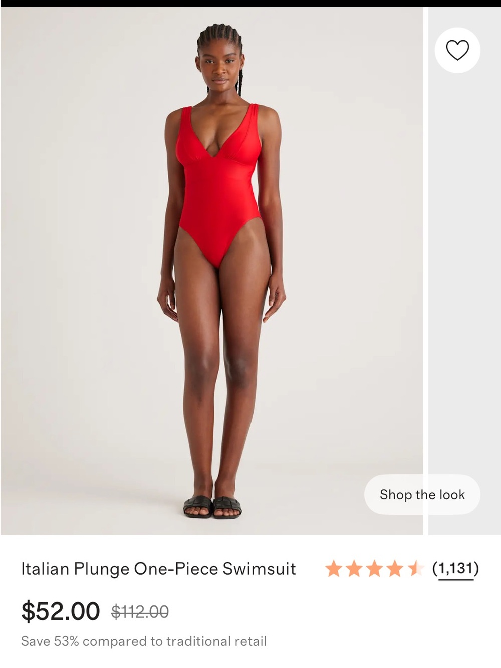 Quince Italian Plunge One Piece Swimsuit